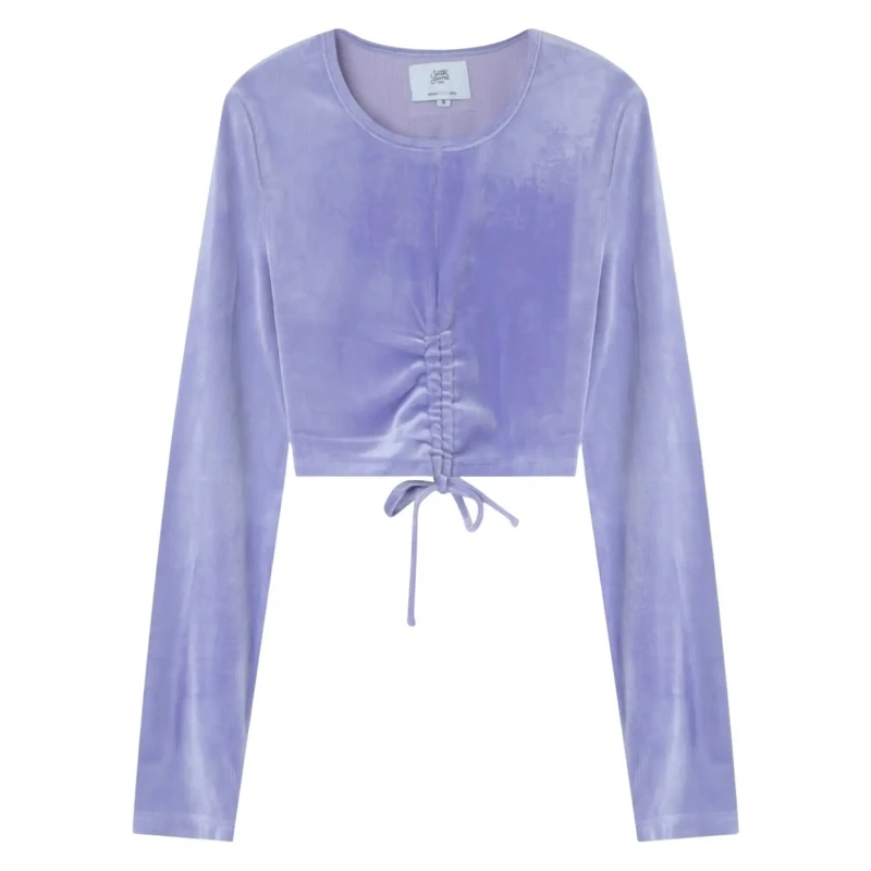 Image of Sixth June Womens crop top T-Shirt Sixth June Cordon Details Violet Female S