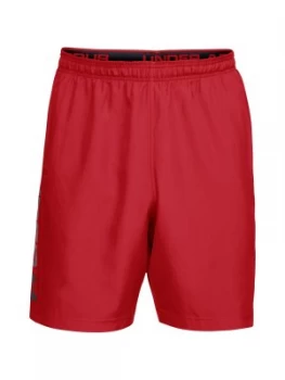 Image of Urban Armor Gear Mens Woven Graphic Wordmark Short Red