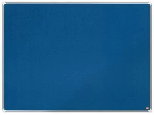 Image of Nobo Premium Plus Blue Felt Notice Board 1200x900mm