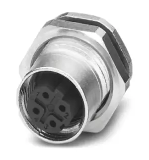 Image of Phoenix Contact 1551503 Sensor Connector, M12, Rcpt, 4Pos