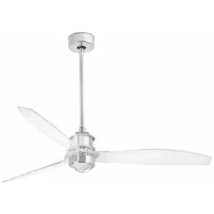 Image of Faro JUST - LED Chrome Ceiling Fan with DC Smart Motor - Remote Included, 3000K