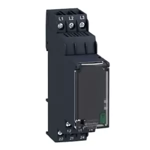 Image of Schneider Electric Phase Monitoring Relay With DPDT Contacts, 3 Phase, Overvoltage
