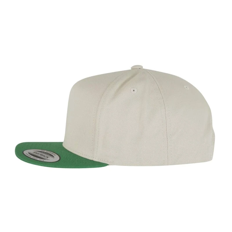 Image of Flexfit Mens Yupoong 5 Panel Snapback Baseball Cap in Medium Beige Medium Beige Male One Size