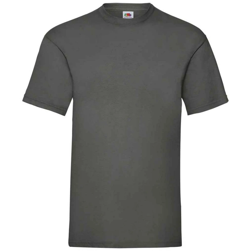 Image of Fruit Of The Loom Fruit of the Loom Men Valueweight T-Shirt in Mid Grey Size: Small Mid Grey S Male 5063527628107