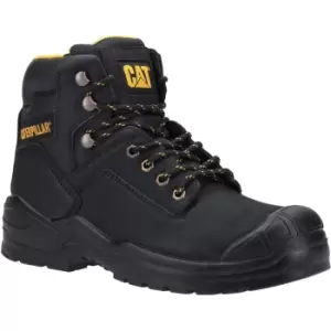 Image of Caterpillar Mens Striver Mid S3 Leather Safety Boots (12 UK) (Black)