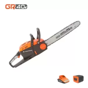 Image of Yard Force 40V Cordless 35Cm Oregon Bar Chainsaw W/ Lithium-ion Battery And Charger - Orange & Black
