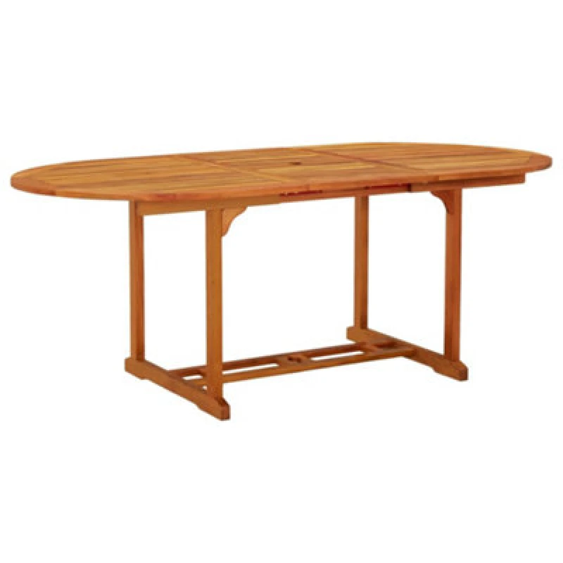 Image of vidaXL Garden Table 200x100x75cm Solid Wood Eucalyptus, Brown 316068