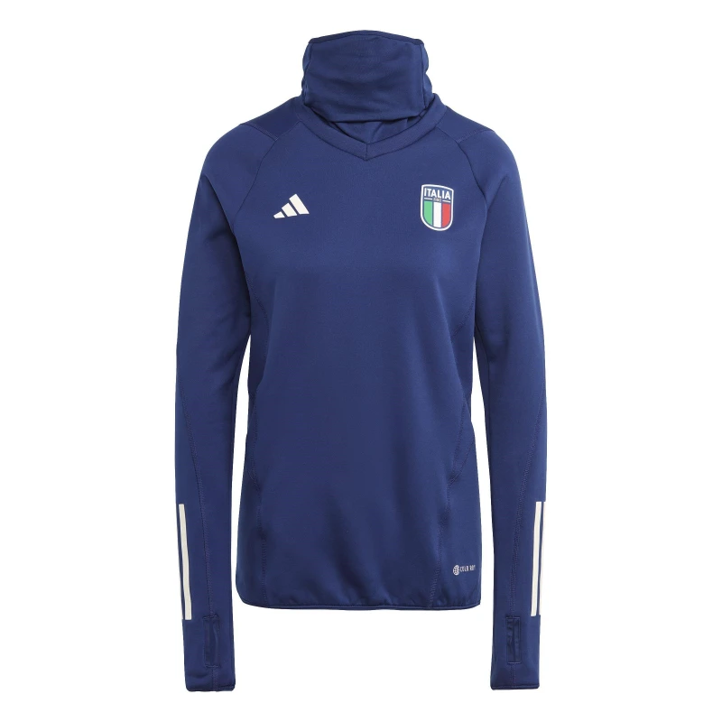 Image of adidas Italy Tiro 23 Pro Warm Top Womens - Blue Blue 2XS