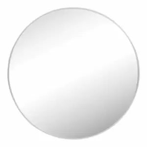 Image of Nielsen Elvo Round Metal Frame Large Mirror, Silver, 80cm