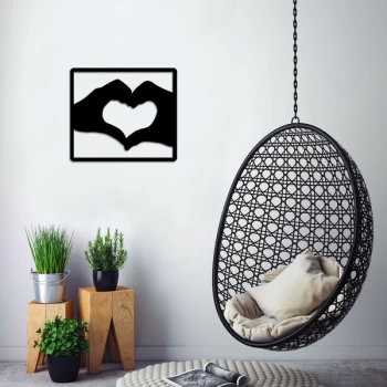 Image of Love - Black Decorative Metal Wall Accessory