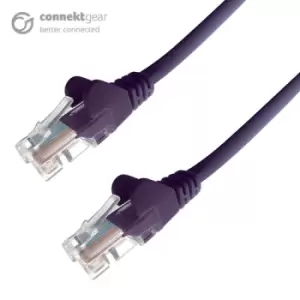 Image of Connekt Gear 3m RJ45 CAT6 UTP Stranded Flush Moulded LS0H Network Cable - 24AWG - Purple