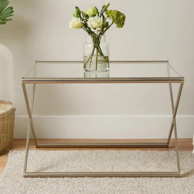 Image of Premier Housewares Roma Square Coffee Table Clear