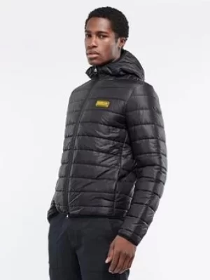 Image of Barbour International Reed Quilted Hooded Jacket, Black, Size S, Men
