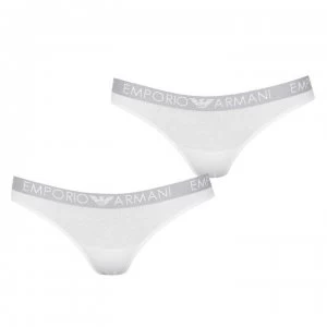 Image of Emporio Armani 2 Pack Brazilian Briefs White Size L Men