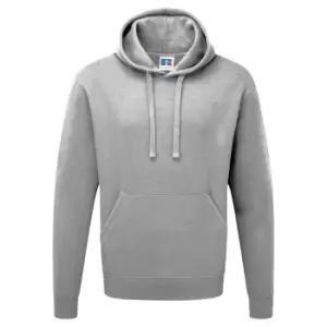 Image of Russell Mens Authentic Hooded Sweatshirt / Hoodie (XS) (Light Oxford)