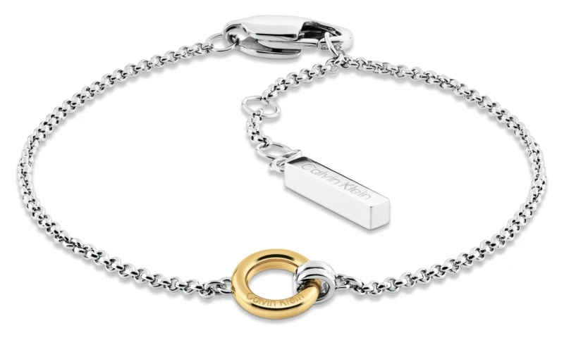 Image of Calvin Klein 35000955 Duality Two-Tone Silver Bracelet Jewellery