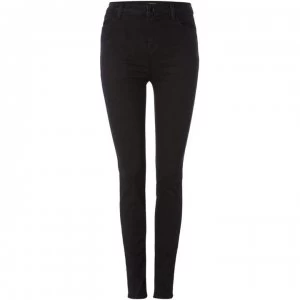 Image of J Brand Maria high rise skinny jeans in vanity - Black