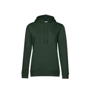 Image of B&C Womens/Ladies Organic Hoodie (S) (Forest Green)