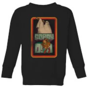 Image of Scooby Doo Retro Ghostie Kids Sweatshirt - Black - 3-4 Years