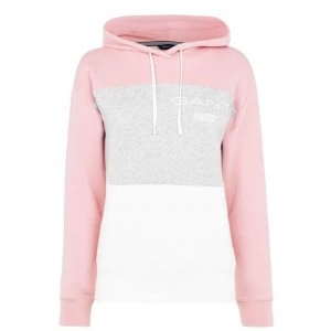 Image of Gant Stripe Colour-Block Hoodie - Rose 659
