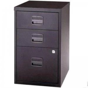 Image of Bisley A4 Home Filer 3 Drawer Lockable Black