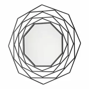 Image of Crossland Grove Stella Black Wall Mirror - 910 X 910Mm