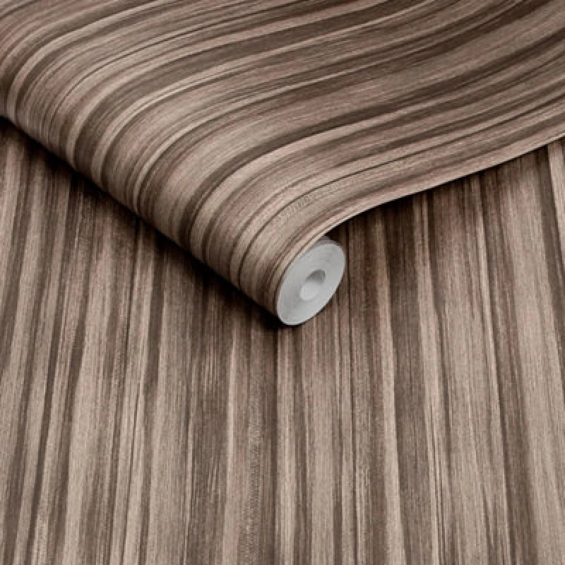 Image of Abigail Ahern Linear Luxe Deep Greige Wallpaper