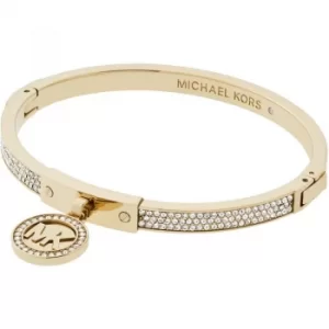 Image of Ladies Michael Kors PVD Gold plated Hinged Bangle