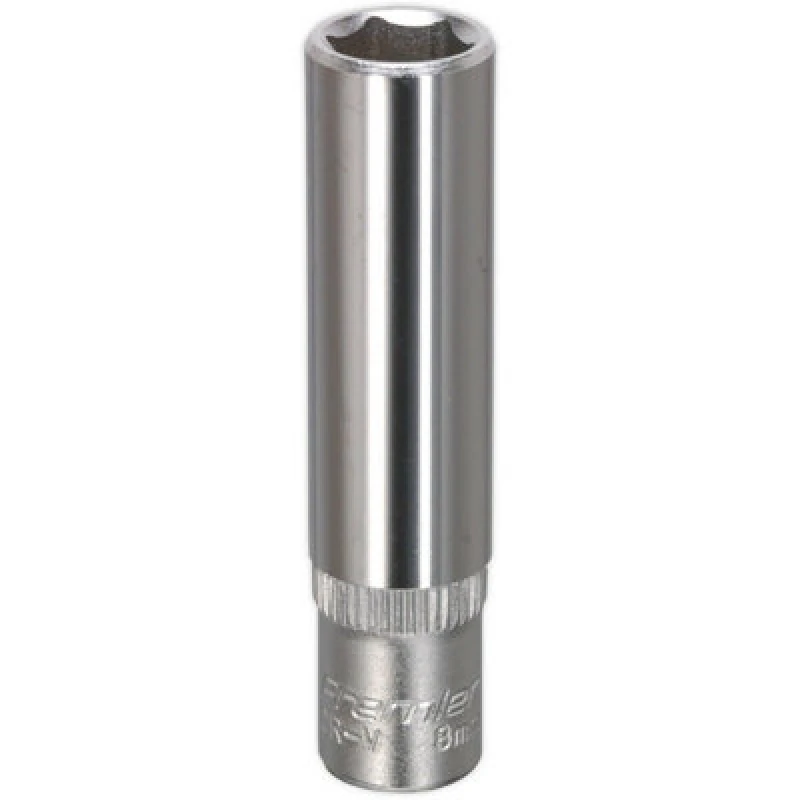 Image of Loops 8mm Forged Steel Deep Drive Socket - 1/4" Square Drive Chrome Vanadium Socket Metallics