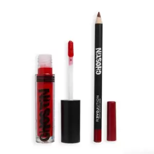 Image of Relove by Revolution Ghostin Lip Kit Red Matte Swoon