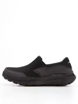 Image of Skechers Equalizer 5.0 Relaxed Fit Mesh Twin Gore Slip-On Trainer - Black, Size 6, Men