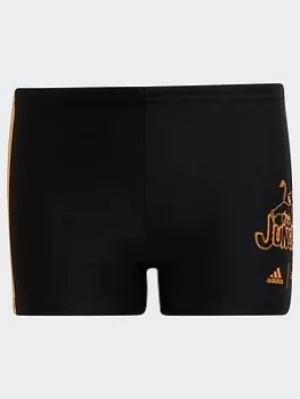 Image of adidas X Lion King Swim Trunks, Black, Size 5-6 Years