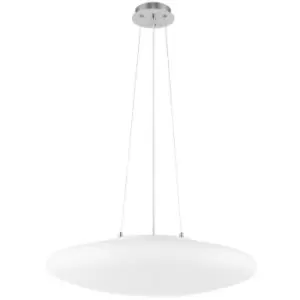 Image of Merano - Jackson 4 Light Globe Pendant Ceiling Light Opal Glass Satin Metal Base Chrome Aluminium LED E27