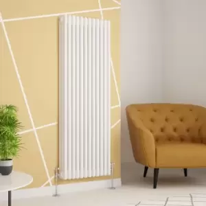 Image of Warmehaus - Traditional Cast Iron Style White Triple Vertical Radiator 1500 x 560mm