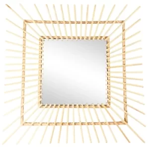 Image of Square Rattan Mirror 60cm