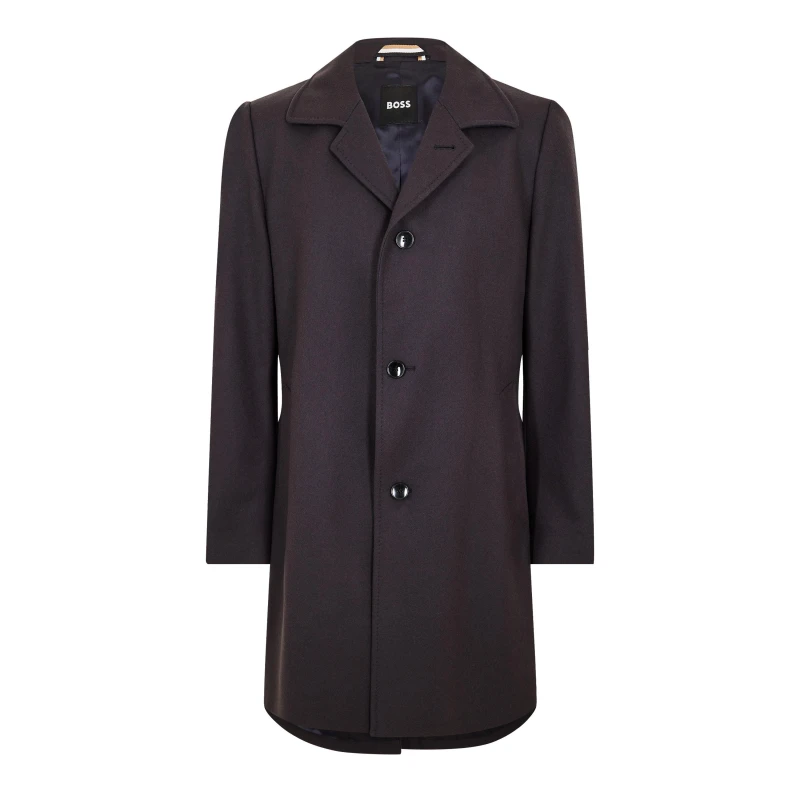 Image of Boss Mens H-Task Overcoat Dark Blue male 34 (44)