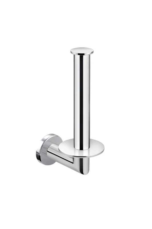 Image of Cosmic Toilet roll holder with lid, Vertical, Silver, Architect S+ Collection in Grey Grey Unisex