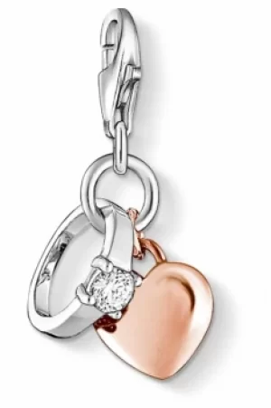 Image of Thomas Sabo Jewellery Charm Club Ring/Heart Charm JEWEL 1000-416-14