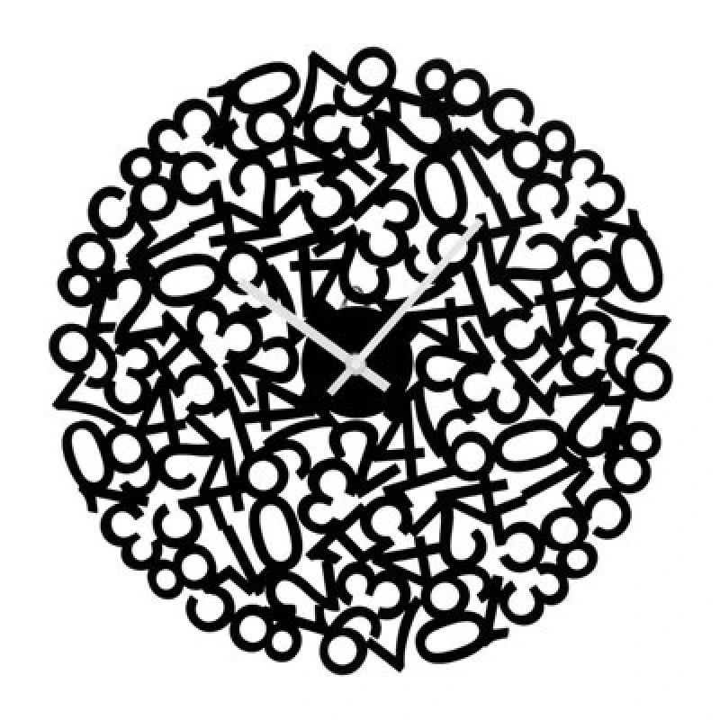 Image of Premier Housewares Maison by Premier Black Acrylic Numbers Design Wall Clock Black