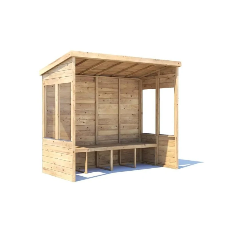 Image of Dunster House Garden Arbour With Glazed Panels, W2.4M X D1.2M / W8' X D4', Pressure Treated, Apocallipo