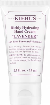 Image of Kiehl's Richly Hydrating Hand Cream Lavender 75ml
