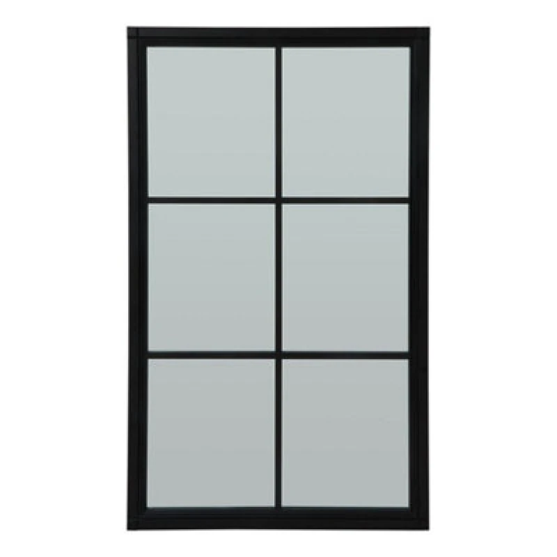 Image of Hill Interiors Black Wood Large Window Mirror
