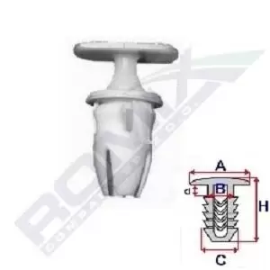 Image of ROMIX Clip, trim-/protection strip A82026 MERCEDES-BENZ,C-Klasse Limousine (W203),E-Klasse Limousine (W210),S-Klasse Limousine (W220)