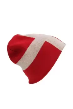 Image of Denmark Flag Design Winter Beanie Hat