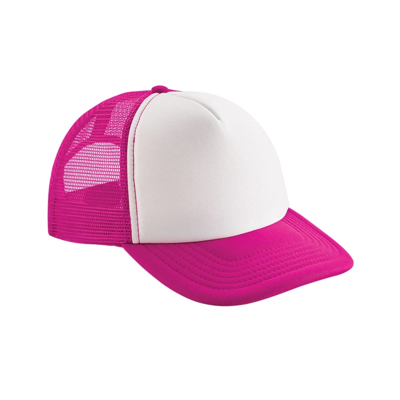 Image of Beechfield Womens Vintage Snapback Trucker Cap in Fuchsia Fuchsia Female One Size