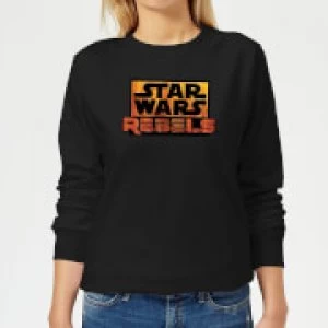 Image of Star Wars Rebels Logo Womens Sweatshirt - Black