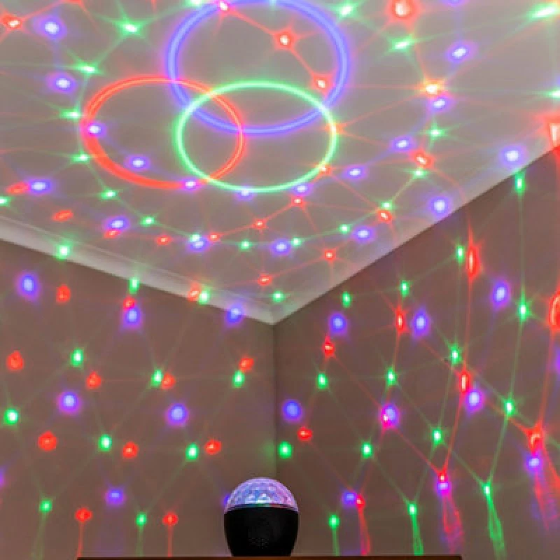 Image of Valuelights Skylar RGB Colour Changing LED USB Music Speaker Light Projector