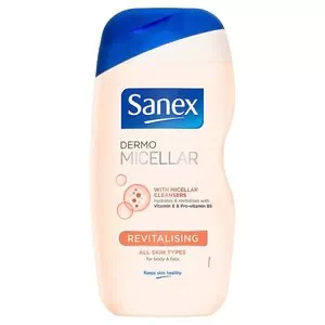 Image of Sanex Micellar Revitalising Face and Body Shower Gel 500ml