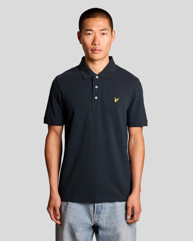 Image of Lyle & Scott Mens Cotton Polo Shirt in Grey