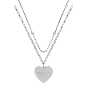 Image of Radley Silver and 18ct Rose Gold Plated Double Layer Necklace